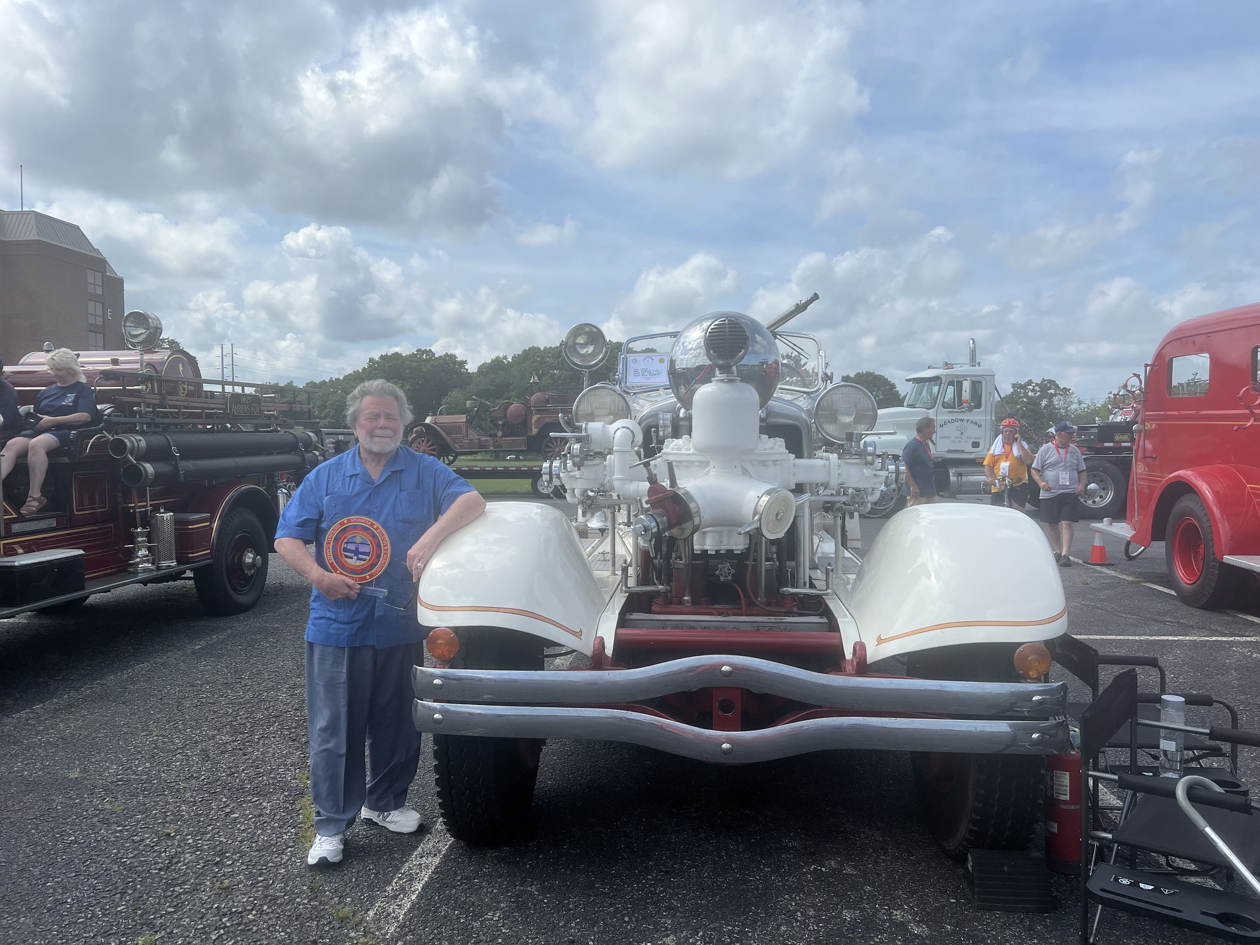 Dick Shappy with 1939 Ahrens Fox HT Hercules truck